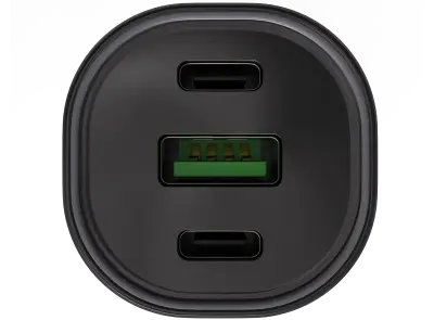 Chargeur allume-cigare 2 ports USB-C et 1 port USB-A
